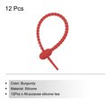 thumbnail image 3 of Reutilizables Cremallera Bridas, 7 Pulgadas Silicona Bridas Bolsa Clips, Multiuso Silicona Bridas, Cables Bridas, Pan Brida, Doméstico Retorcidas Bridas(Borgoña Paquete de 12), 3 of 5