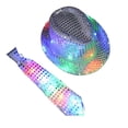 thumbnail image 4 of Sombrero Fedora de Jazz con lentejuelas y luz LED para niños y adultos, gorro de neón intermitente, regalo de fiesta, disfraz, cumpleaños, boda, Halloween y Navidad, 4 of 4