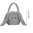 thumbnail image 3 of EclipseJewels Plush Easter Egg Bunny Bucket – Kids‘ Fluffy Candy Bag & Gift Bucket for Easter, Decorative Plush Easter Basket for Toddlers, Party Favors & Spring Festival Decor,Light Gray, 3 of 5
