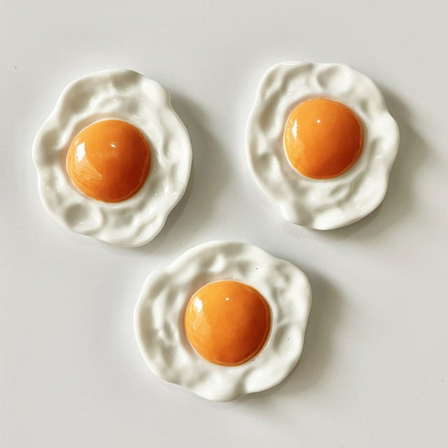 BKER Cute Cartoon Fridge Stickers with Egg and Milk Design