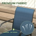 thumbnail image 5 of Vicllax Outdoor Dining Chair Patio Chairs Stacking Metal Modern for Deck Garden, Set of 4, Blue, 5 of 9