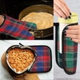 thumbnail image 5 of Yayeee Oven Mitts and Pot Holder Set of 2 Heat Resistant Kitchen Gloves Baking Hot Pad, Red Green Pattern, 5 of 5