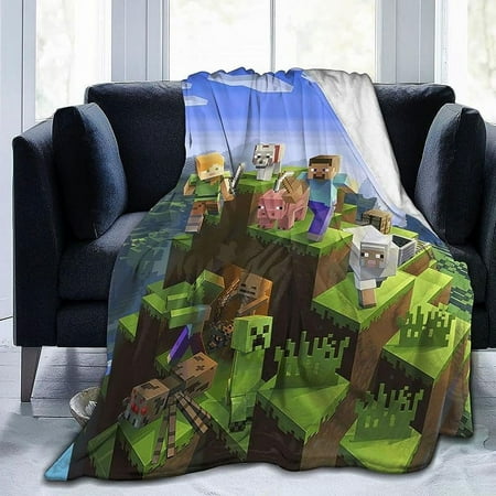 Minecraft game Air Conditioning Blanket Game Throw Blanket Super Soft Blanket for Bedroom Livingroom Sofa Bed Car 50X40