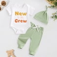 thumbnail image 2 of Staki Baby Boys Jumpsuit Infant Baby Boy Clothes Baby Boy Outfits Letter Print Short Sleeve Romper Top Pants 2PCS Set 0 Months(White, 0 Months), 2 of 8