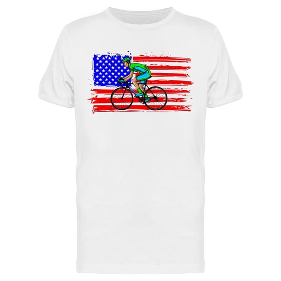 American Cyclist Design T-Shirt Men -Image by Shutterstock, Male x-Large