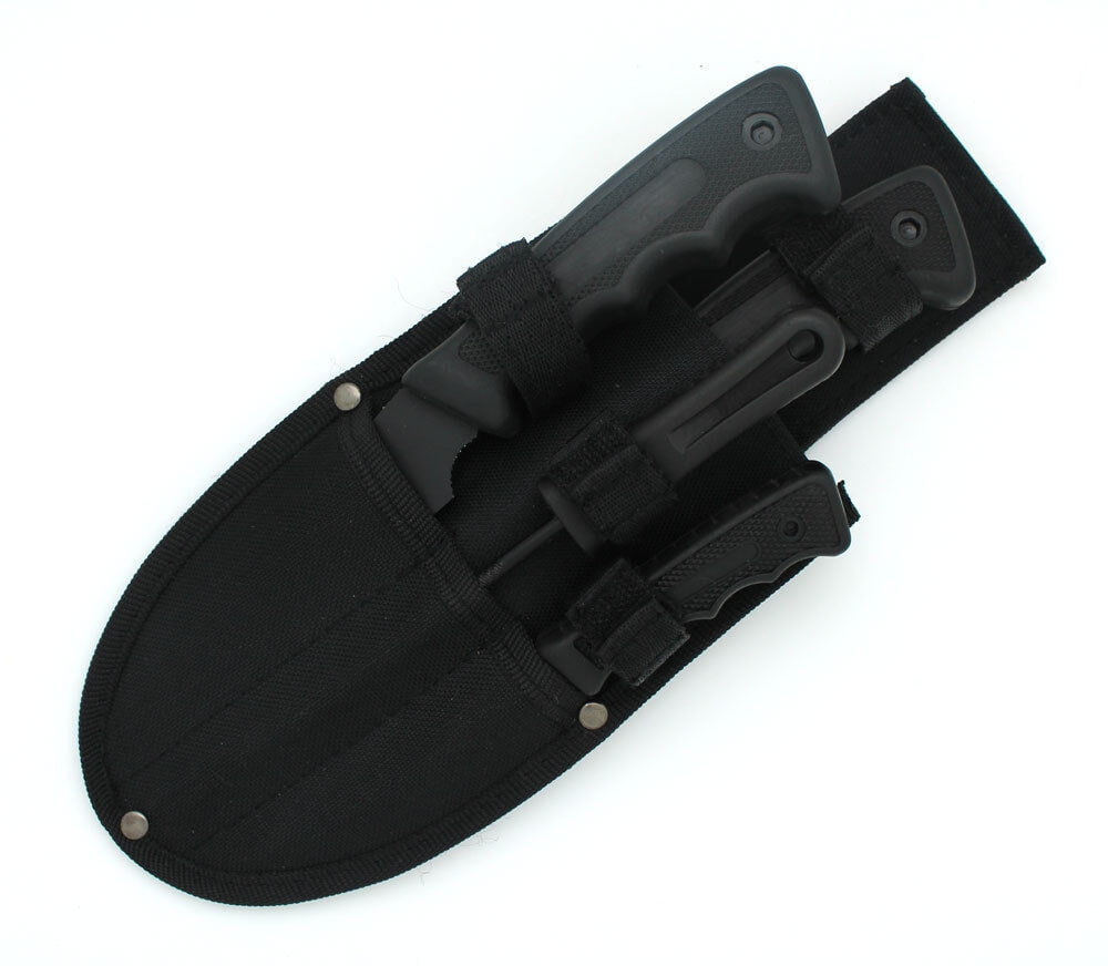 Snake Eye Tactical Heavy Duty 5PC Big Game Hunting Knife Set Black