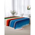 thumbnail image 6 of Twin XL Flat Sheet 66"x102", Mexican Serape Soft Lightweight Bedding Flat Sheets Only, Colorful Stripes Vertical Lines Abstract Brushed Microfiber Top Bed Sheet, Breathable StainResistant Bedsheets, 6 of 9