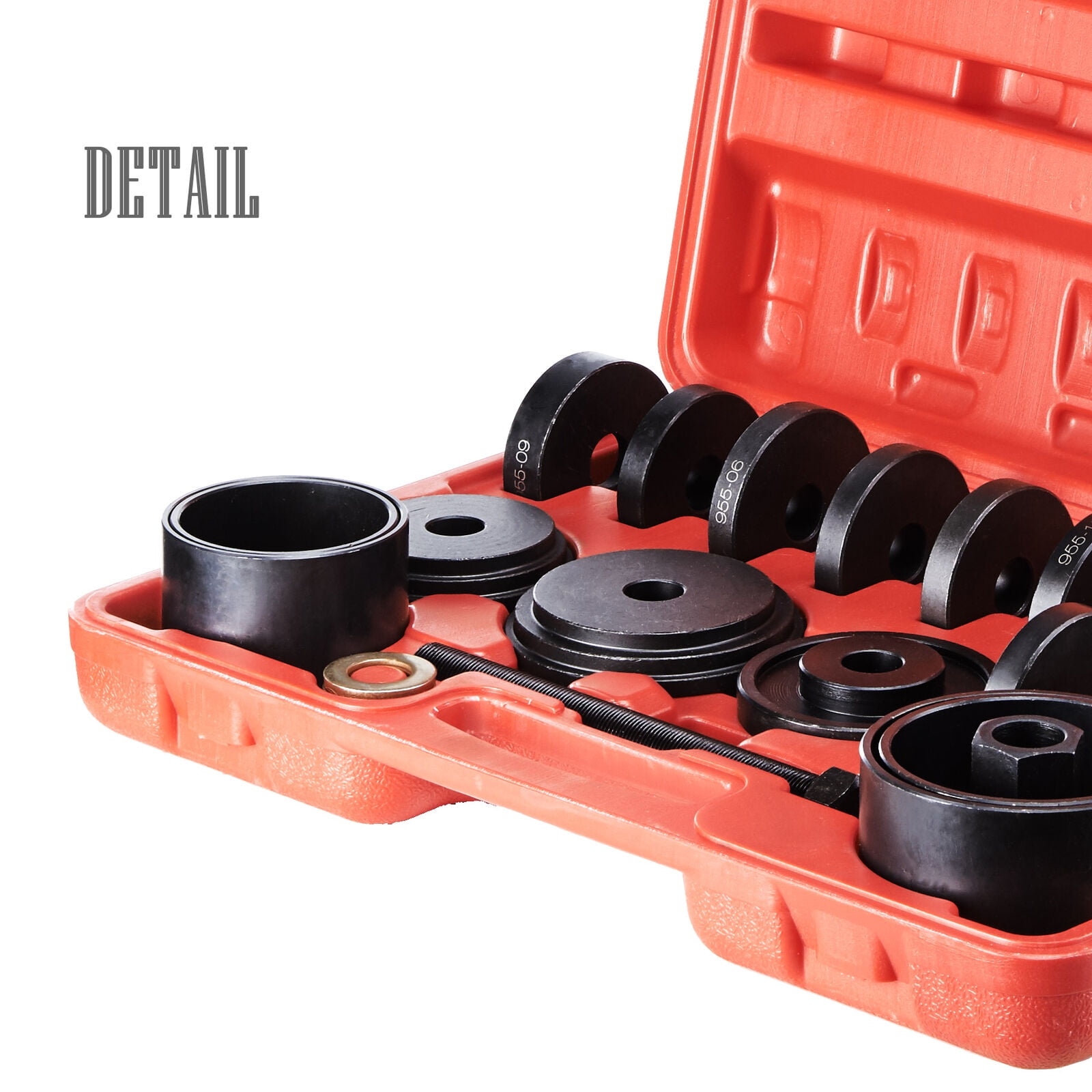 23 PCs Front Wheel Drive Bearing Removal Adapter Puller Pulley Tool Kit W/Case 