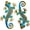 Boho Green, variant on HONGLAND Metal Gecko Wall Art 2Pcs Outdoor Wall Decor 12 Inch Lizard Metal Hanging Wall Decoration Glass Sculpture for Garden Yard Patio Fence Home (Boho Blue)