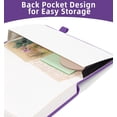 thumbnail image 3 of Lined Journal Notebook, 365 Pages, A5 Leather Journal for Writing, Hardcover Notebook with 100GSM Thick Paper, College Ruled, Daily Journal for Women & Men, Travel, Work, School, Note Taking, Purple, 3 of 7