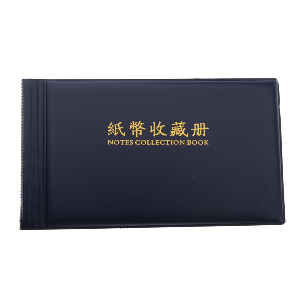 20 Notes Pages Paper Money Pocket Wallet Currency Banknote Collection Album 