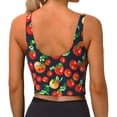 thumbnail image 4 of Uemuo Tomatoes Pattern Women's Sports Bra - High Impact Support, Breathable, and Comfortable Athletic Bra for Running, Yoga, and Workouts, 4 of 9