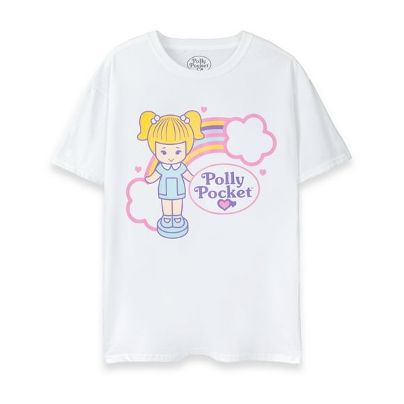 Polly Pocket Womens White Short Sleeved T-Shirt