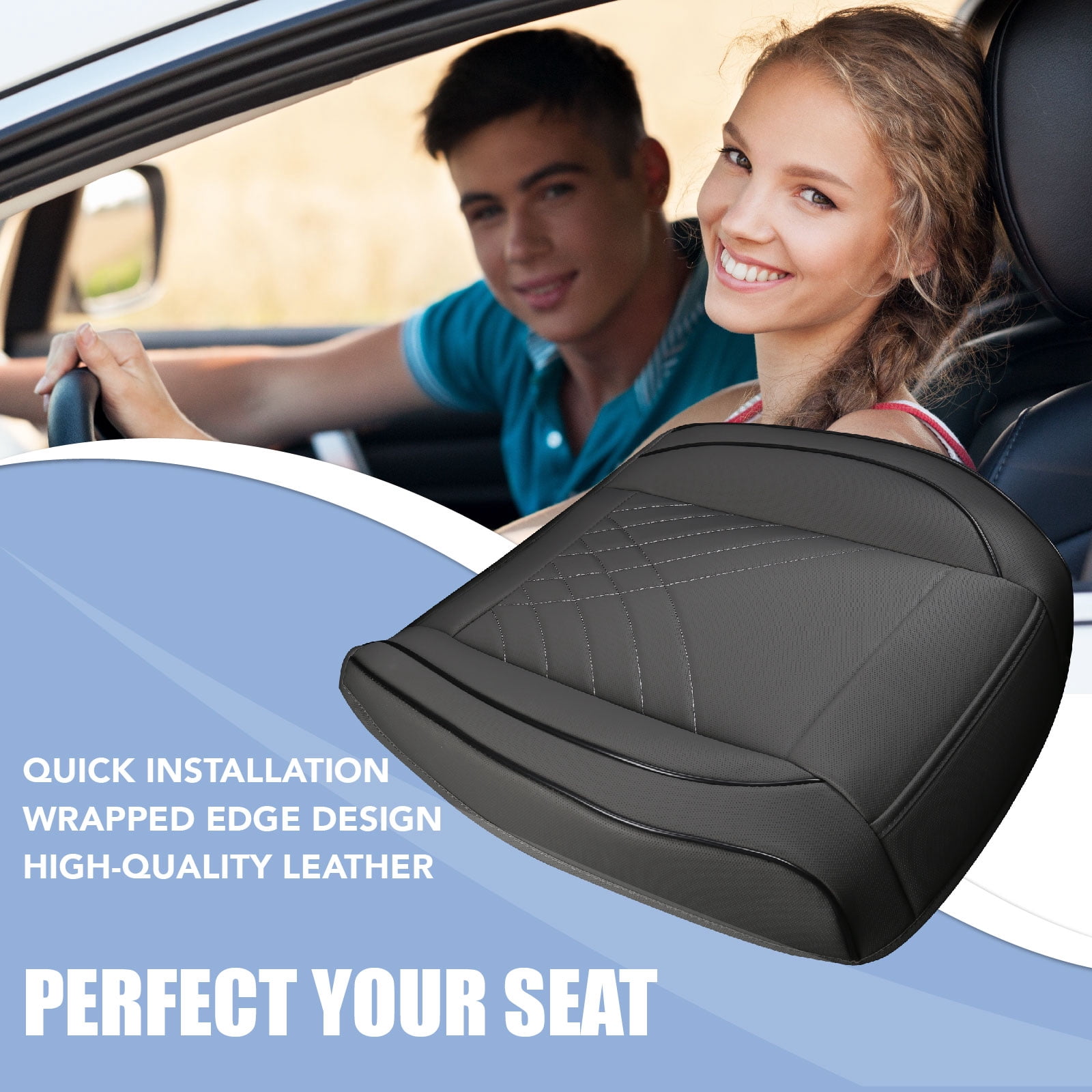 Car Seat Cover: Easy to Install, Fits Most Cars, Vans, Trucks, and SUVs – Gray