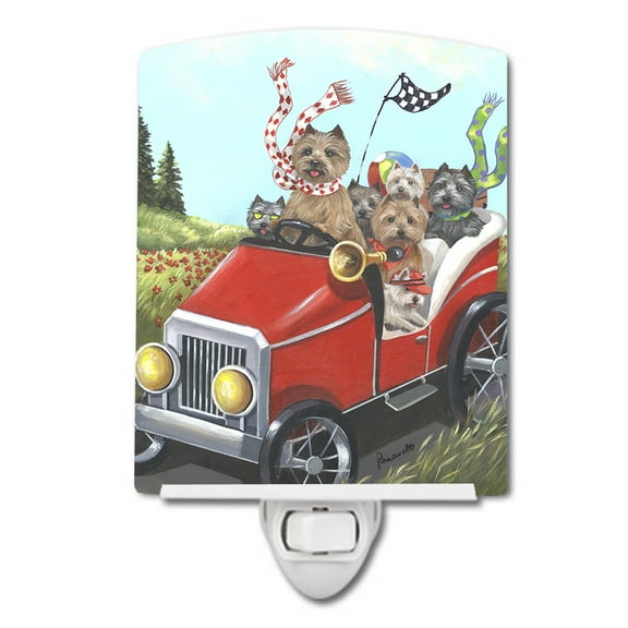 Caroline's Treasures PPP3055CNL Cairn Terrier On the Move Ceramic Night Light, 6x4x3", multicolor