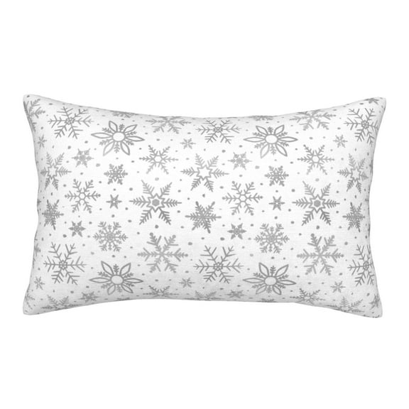 Hirioo Snowflake Minimalist for Plush Pillow Cover for Bedroom and Living Room ,Elegant, Comfortable Home Decor-14"x20"