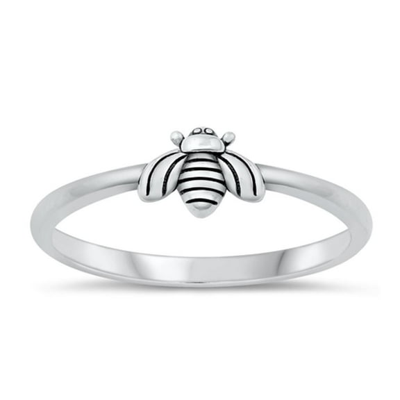 Wholesale Ring .925 Sterling Silver Bumble Honey Bee Animal Band Jewelry Female Male Unisex Size 5