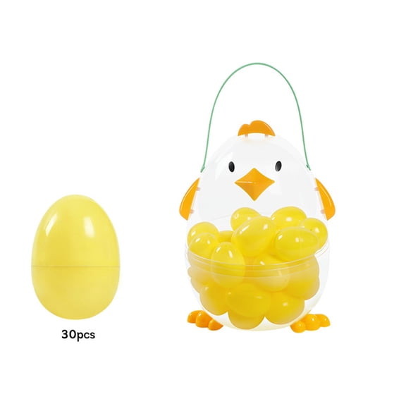 A Plastic Easter Chick Egg Shaped Candy Box Diy Craft Gift Holder 27X19X4Cm Style A