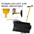 thumbnail image 5 of Metal Snow Pusher Shovel With Wheels, Seizeen Snow Pusher for Driveway, 29" Angled Blade, 10" Anti-skid Wheels, Tilt, 5 of 7
