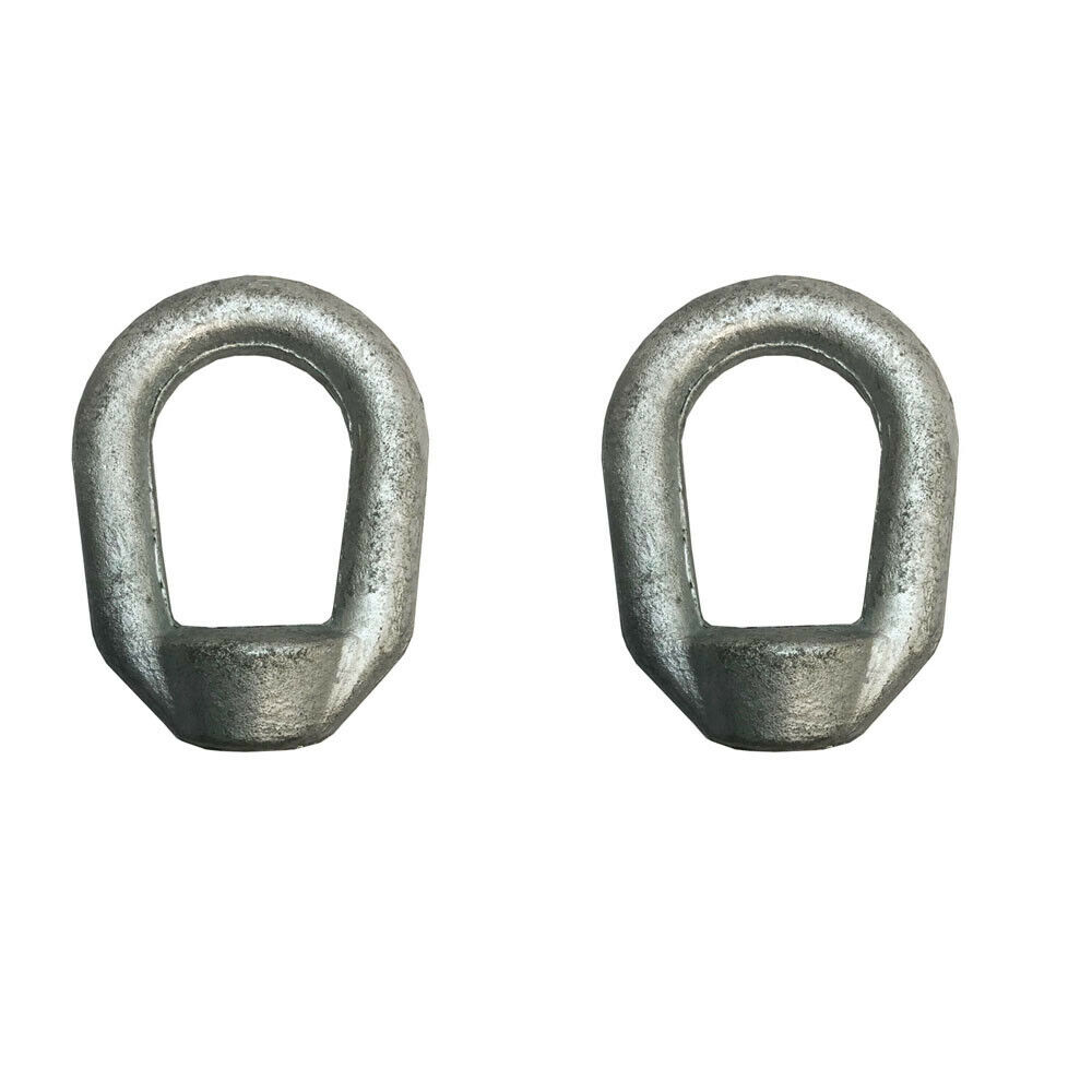 2Pc Galvanized EYE NUT 5/16 Bail 3/8 Tap Thread Drop Carbon