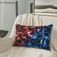 thumbnail image 5 of Rateoe Red And Blue Lightning Pattern Pillow Covers with Invisible Zipper(Pillows are not Included) Standard Pillowcases-14"x20", 5 of 6
