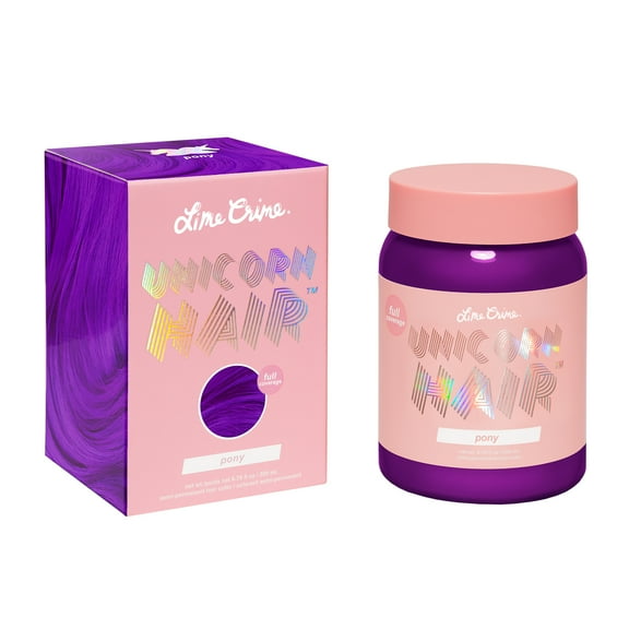 Lime Crime Unicorn Hair, Semi-Permanent Hair Color, Vegan, Full Coverage, Pony, 6.76 fl oz (Unisex)