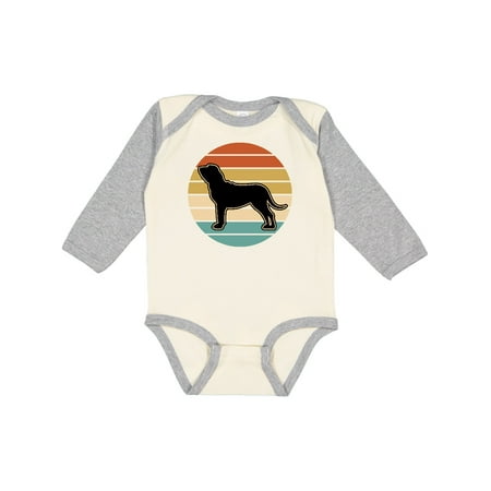 

Inktastic Bloodhound Dog Retro Sunset Gift Baby Boy or Baby Girl Long Sleeve Bodysuit