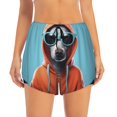 thumbnail image 2 of Hirioo Cool Dog In Hoodie for Women's Double Layer Athletic Shorts High-Performance Gym Shorts with Inner Pocket, Elastic Waistband-XX-Large, 2 of 7