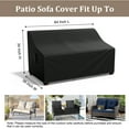 thumbnail image 2 of Agricasst Patio Funda para Sofá, Funda para Sofá de Dos Plazas para Exteriores, Funda para Muebles de Patio Impermeable Resistente a los Rayos UV, Funda para Sofá Exterior Resistente con Ventilación y Manijas y 4 Hebillas Ajustables, 64x26x34 Pulgadas, 2 of 10