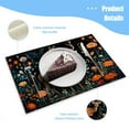 thumbnail image 3 of BaHomeck placemats Set of 4 rectangle Linen Cotton Placemats for Dining Table Washable Heat Resistant,18*12inch,Deer In The Night Garden Surrounded By Flowers, 3 of 4