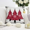 thumbnail image 3 of Christmas Tree Santa Claus Farmhouse Throw Pillow Covers Modern Throw Pillow Case 2 Pieces Christmas Throw Cushion Case for Room Home Patio Bedroom Livingroom, 3 of 7