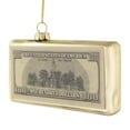 thumbnail image 5 of 4.5" Gold 100 Dollar Bill Glass Christmas Ornament, 5 of 6