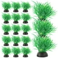 thumbnail image 6 of LEORX 20Pack Artificial Fish Tank Grass for Aquarium Decoration Plastic Green, 6 of 8