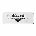 thumbnail image 1 of Live Laugh Love Computer Mouse Pad, Hand Drawn Monochrome Message and Heart with Stained Background, Rectangle Non-Slip Rubber Mousepad Large, 31" x 12" Gaming Size, Black White, by Ambesonne, 1 of 2