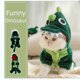 thumbnail image 2 of Traje de transformación de dinosaurio lindo gato cálido de franela de otoño e invierno Cachorro Gato ropa divertida para gato de cuatro patas, 2 of 6