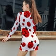thumbnail image 5 of Ladybug Women's Long Sleeve Bodycon Dress Soft Stretchy For Everyday Wear And Special Occasions, 5 of 6