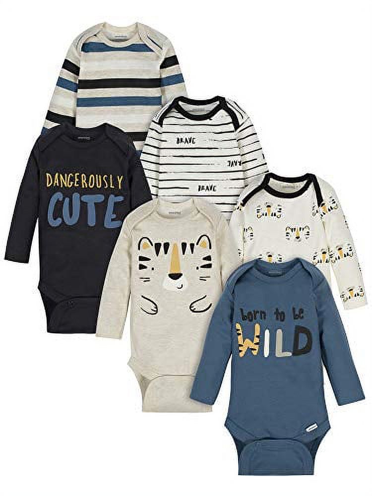Gerber Onesies Brand Long Sleeve Bodysuits, 6-Pack photo 3