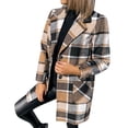 thumbnail image 4 of LYXSSBYX Womens Jackets and Coats Clearance Fashion Women Casual Long Sleeve Plush Single-Breasted Long Coat Tops Blouse Coat, 4 of 9