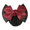thumbnail image 1 of keepw Easy To Wear Elastic Hair Nets For Fashionable Hairstyles Wide Application Bow Work Hair Clips Two Bows-red 1Set, 1 of 6