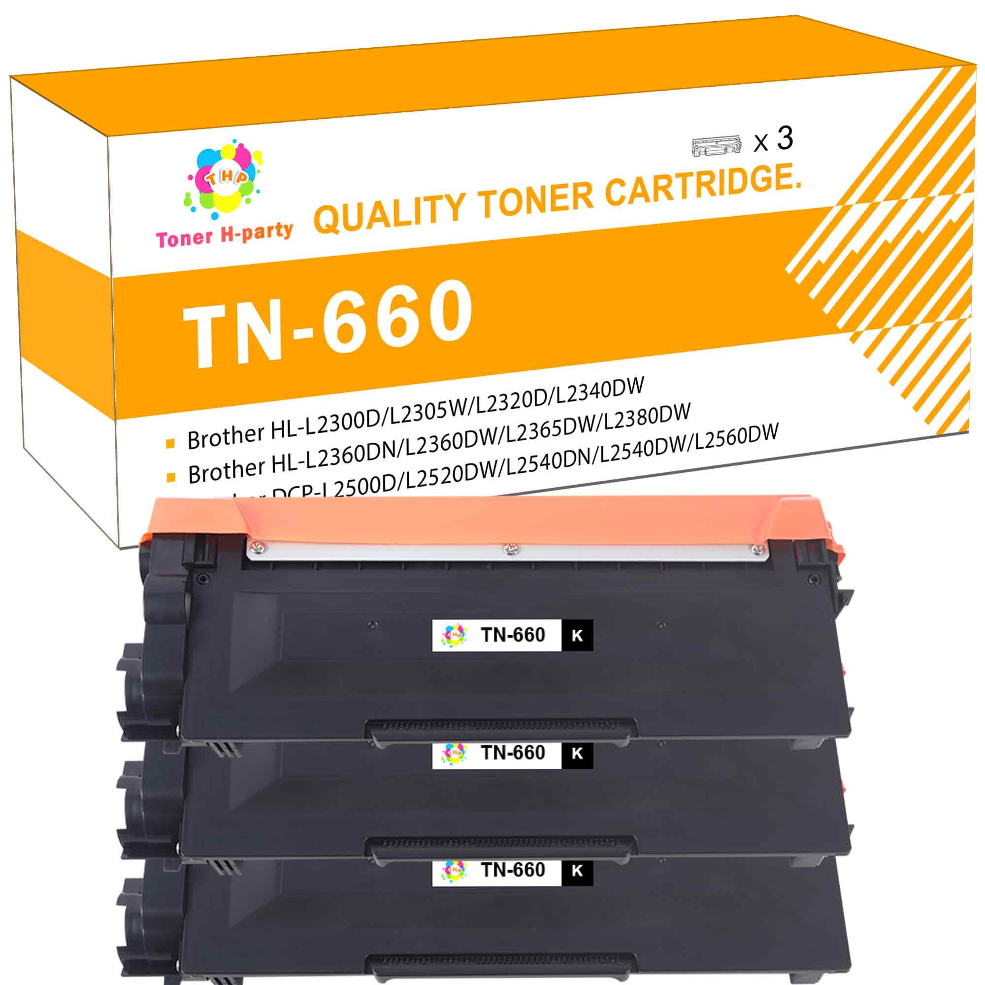 Toner H-Party 10-Pack Compatible Toner Cartridge for Brother TN-660 TN-660 TN 660 630 TN-630 HL-L2300D HL-L2380DW HL-L2320D HL-L2340DW L2540DW Printer Ink Black - Walmart.com