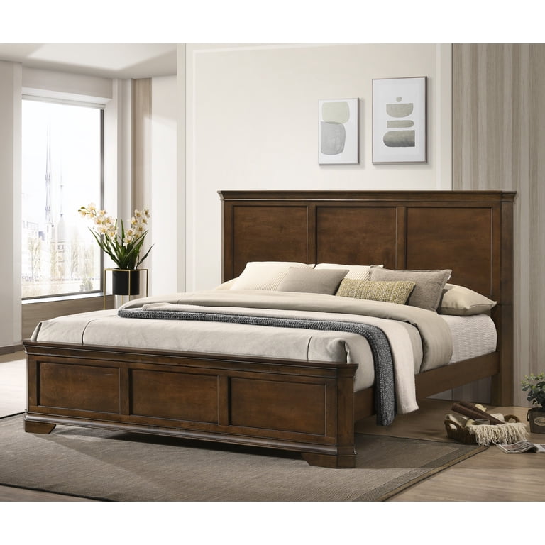 Roundhill Furn iture Maderne Traditional 5-Piece Bedroom Set, King