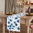 thumbnail image 2 of Table Runners 72 Inches Long Dress Scarves, Navy Blue Floral Farmhouse Kitchen Table Runner, Coffee Tablerunners, Spring Flowers Butterflies Watercolor 16x72 Inch, 2 of 9