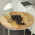 thumbnail image 2 of DecMode Handmade Round Black Glass Garland with Tassel with Knotted Brown Jute, 2 of 17