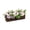 Style2, variant on Artificial Pink Rose Floral Arrangement in Rectangular Wood-Style Planter, Tabletop Centerpiece for Dining Table, Home Decor, Weddings, Parties and Gifts
