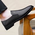 thumbnail image 4 of Men's Slip-On Business Dress Shoes, Embossed Formal Leather Loafers, 4 of 5