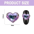 thumbnail image 2 of 20 diamantes de imitación para decoración de uñas, 8,5 x 10 mm, en forma de corazón, brillantes, para decoración de uñas 3D, ropa, joyas, bolsos, manualidades., 2 of 6