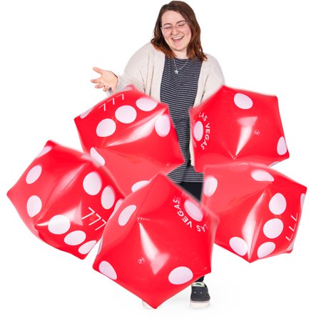Inflatable Casino Dice  5-pack