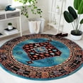 thumbnail image 2 of SAFAVIEH Vintage Hamadan Pascal Oriental Area Rug, Blue/Black, 6'7" x 6'7" Round, 2 of 8