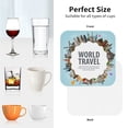 thumbnail image 6 of Fuzoiu World Travel Print Leather Coasters Set,Drink Coasters Set of 4,for Tabletop Protection, Durable PVC Coasters,Home Décor and Housewarming Gift-Square, 6 of 6