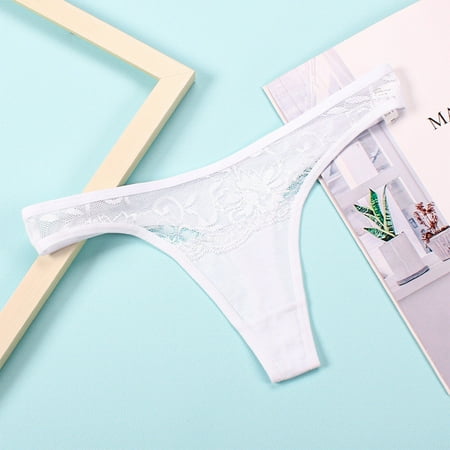 

Underwear Women High Waisted Lace Thong Hollow Low Waist Cotton Crotch Bacteriostat Underwear